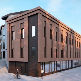 Пристройка к историческому зданию в Красноярске